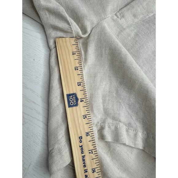 Banana Republic Linen Blend Tan Chino Shorts High Rise Summer Beach Golf 30 - Picture 8 of 9